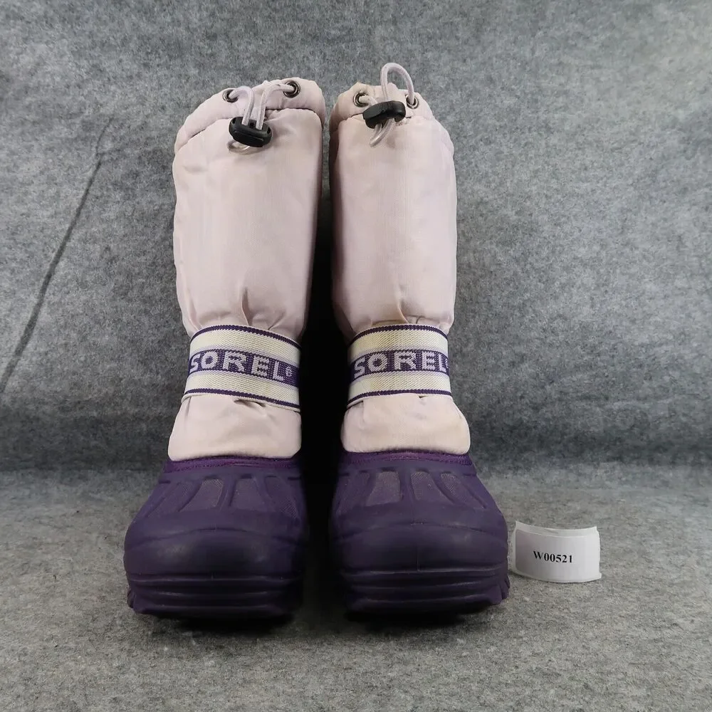 Sorel Shoes Kids 6 Boot Winter Snow Cub Purple Pull On Lined Warm Active Outdoor